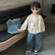 Boys' Three-Piece Vest Set, Thin Spring Outfit, 2026 New Spring and Autumn Fashion, Children's Korean-Style Trendy Denim Suit