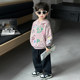 Boys' Pink Sweatshirt Autumn 2025 New Spring and Autumn Children's Stylish Trendy Boys' Hoodie Top
