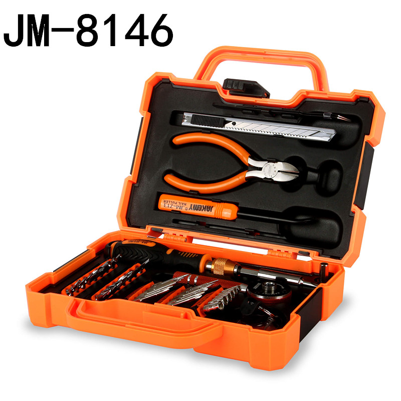 JAKEMY JM-8146 screwdriver set 47 in 1 home tool set with magnetic