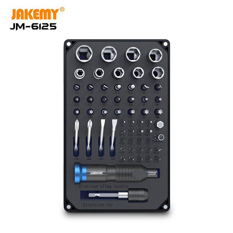 JAKEMY dzekome JM-6125 bicycle repair screwdriver multifunctional household combination tool 60 in 1