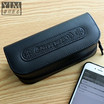 Custom glasses case leather handmade retro Japanese European and American punk style glasses frame sun glasses storage box