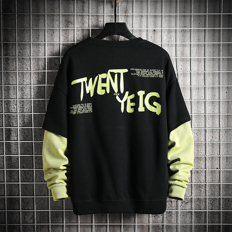 Tide card 2022 new autumn sweatshirt male round collar jacket head Han version blouse trend 100 hitch loose men's jacket tide