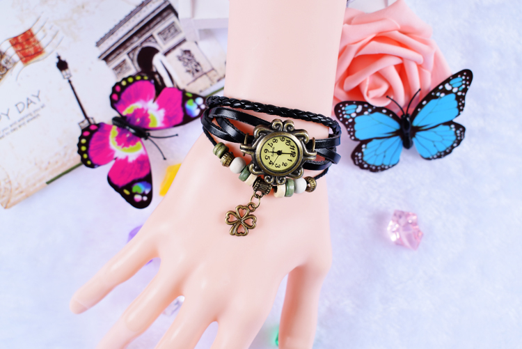 Bảng cô gái Sinh viên Mori Vòng đeo tay đơn giản Đồng hồ đeo tay retro Bảng nam kiểm tra Mặt số nhỏ Đồng hồ thạch anh - Vòng đeo tay Cuff vòng đá