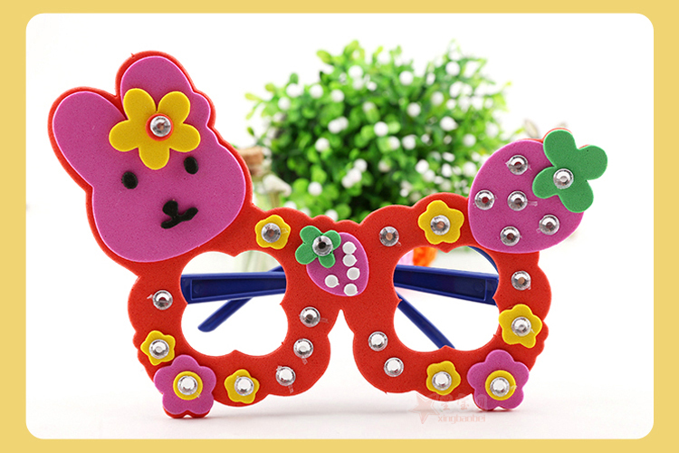 Quà tặng Giáng sinh Kính kim cương eva mẫu giáo DIY sinh nhật dán tay sáng tạo làm đồ chơi âm thanh nổi 3D đồ dùng đồ chơi tự tạo chủ đề trường mầm non