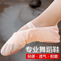 Chinese dance velvet dance shoes Childrens and womens ballet shoes Soft-soled cat paw little girl i practice shoes pointe 