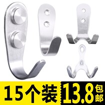 Powerful 304 Stainless Steel Bathroom Hook Multifunction Toilet Single Dressing Room Trial Dressing Room Wall-mounted Hook