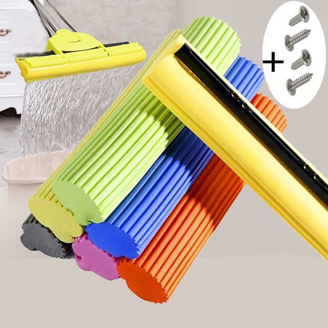 Enjoy the new Whip screw roller rubber cotton mop head 27-38 universal replacement Fitting Mop Head Powerful Absorbing Sponge 1