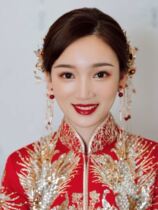 Toast clothing headdress simple atmosphere Chinese style style Xiuhe bride 2021 new high-end Korean style fairy air generous