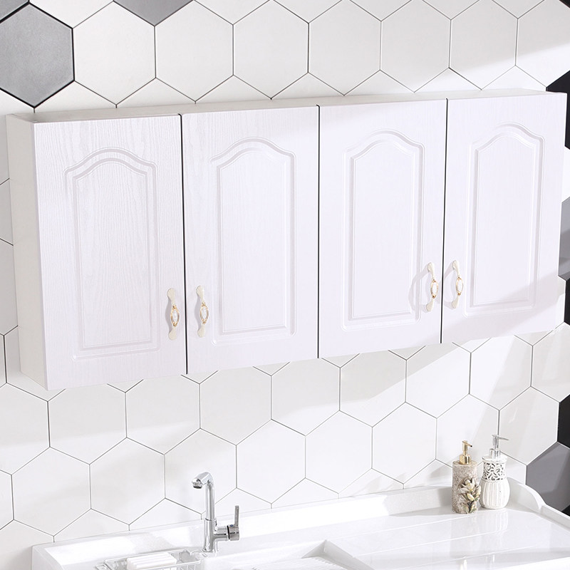 Solid wood laundry cabinet Balcony washing machine cabinet Laundry basin Laundry pool Wall cabinet Wall cabinet Laundry cabinet collocation series