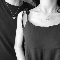 925 Silver Couple Necklace Oath League Necklace Female Clavicle Men Personality Necklace Tide Male Birthday Gift 9129