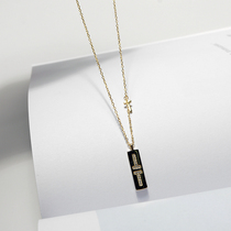 925 Silver Gold Lady Hangtag Plus Cross Necklace Girls Clavicle Temperament Diamond Pendant Gift 1986