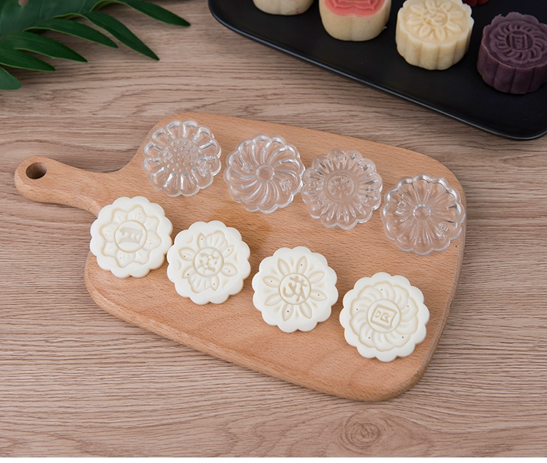 Trung thu khuôn bánh trung thu áp lực Phim hoạt hình bánh ngọt băng da dập nổi khuôn 50 g 100 g bánh đậu xanh hộ gia đình - Tự làm khuôn nướng khuôn làm kem