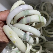 Natural blue field jade bracelet jade bracelet natural bracelet Shaanxi Xian specialty blue field jade white jade bracelet with emerald green