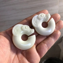 Shaanxi Xian specialty Lantian jade antique jade dragon pendant natural jade living jade jade pig dragon