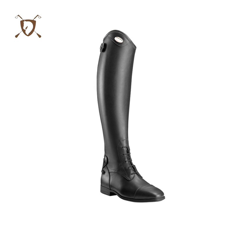 Italian Parlanti pure cowhide handmade adult equestrian riding boots high boots obstacle race black MIAMI