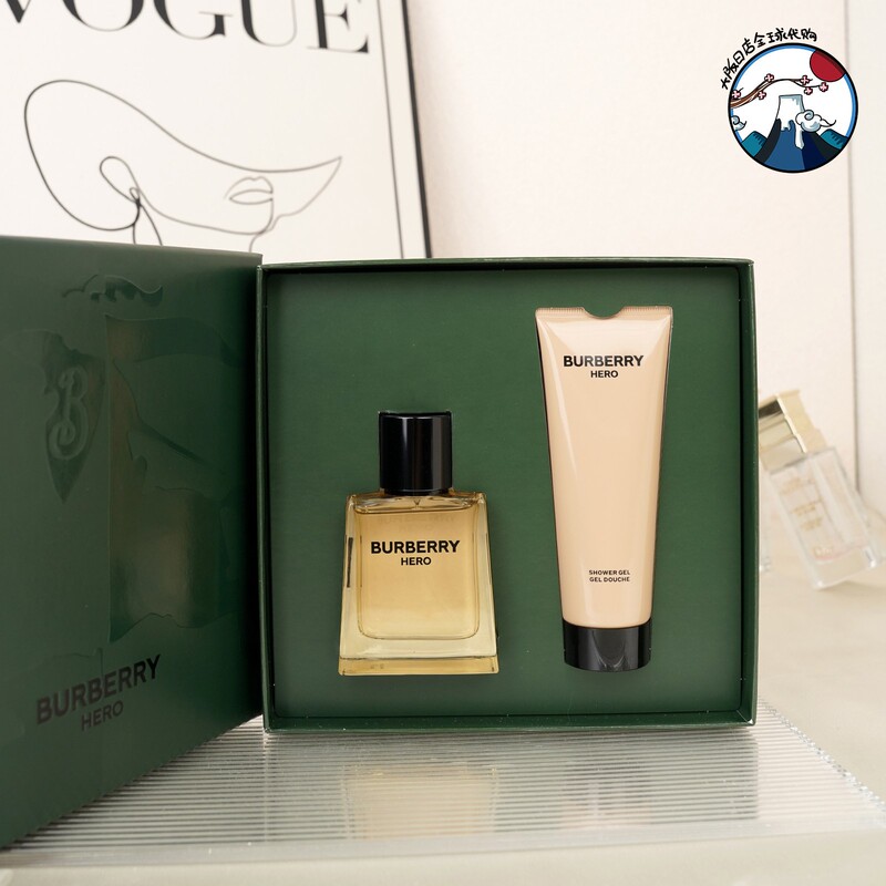 Burberry Hero Men's Eau De Toilette Gift Set Burberry Hero 50ml Shower Gel 75ml Gift Set