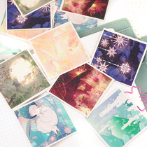 Original design Chiba x writing music sixth season Custom Ink color ink label sticker 4 5x4 5cm