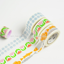 Japan MT Washi tape FlowerFishtulip Fish snowflake tulip Nordic joint 3