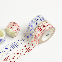 Japan mt Washi tape mt fab Decorative foil (red) Blue star whole roll