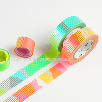 Japanese MT and paper tape deco series basic specifications 15mmx10m color block collage 2