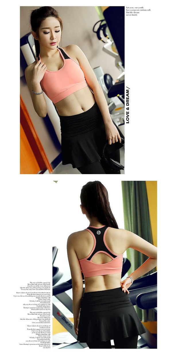 Không vòng thép, không dấu vết, áo vest, phần mỏng, áo ngực, tập hợp, ngực, thể thao, chạy, chống sốc, không ràng buộc, đồ lót ít phụ nữ - Đồ lót thể thao ao tap yoga