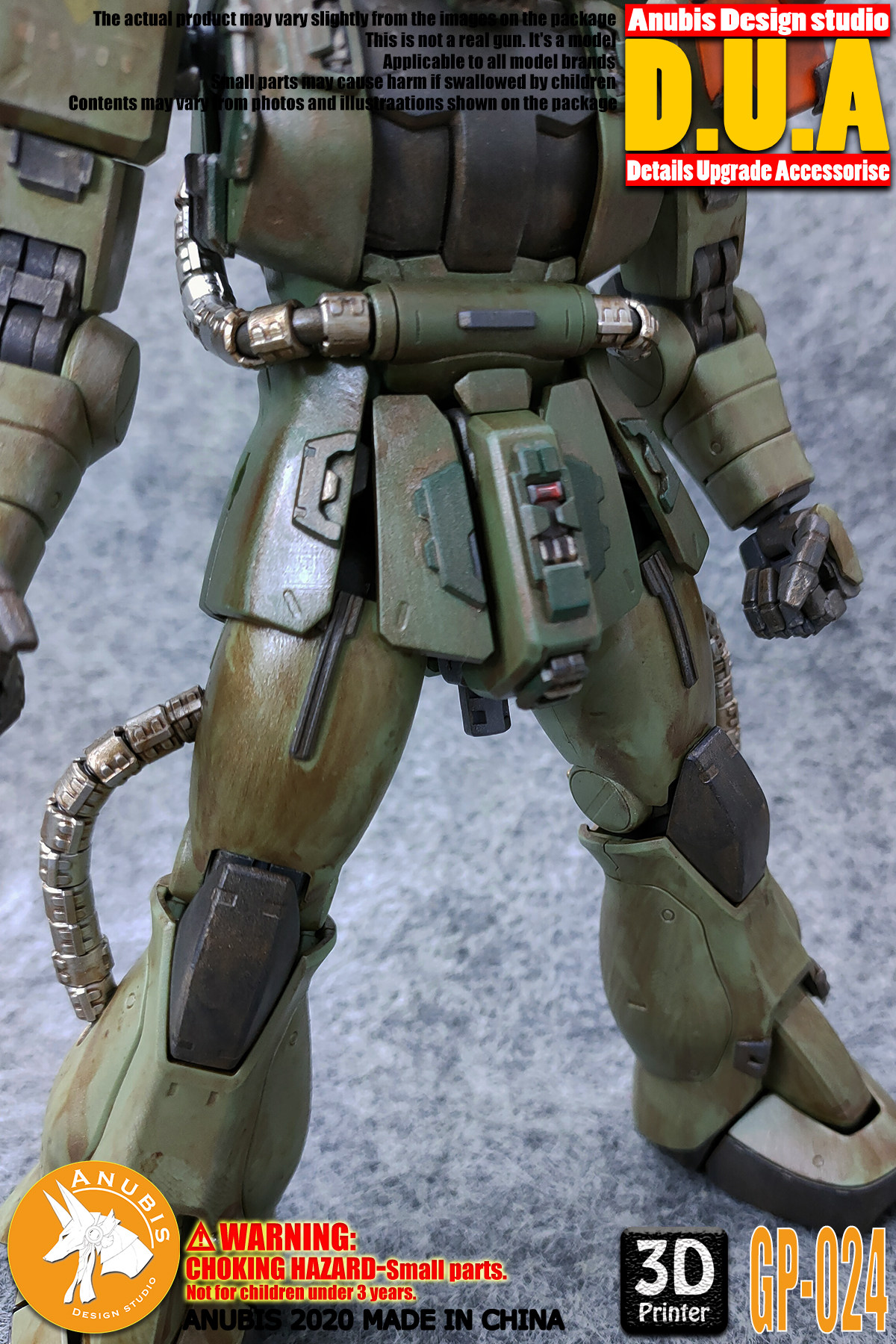 for MG 1/100 MS-06 Zaku II 2 Model Anubis 3D-printed Detail up Add