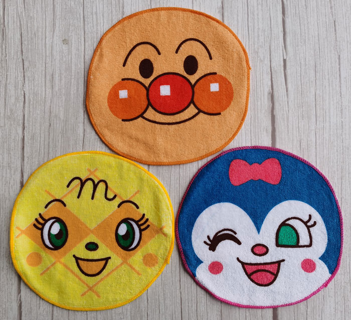 16X16Cm Bread-Shaped Round Superhero Cartoon Pure Cotton Children's Small Square Towel Coaster Napkin