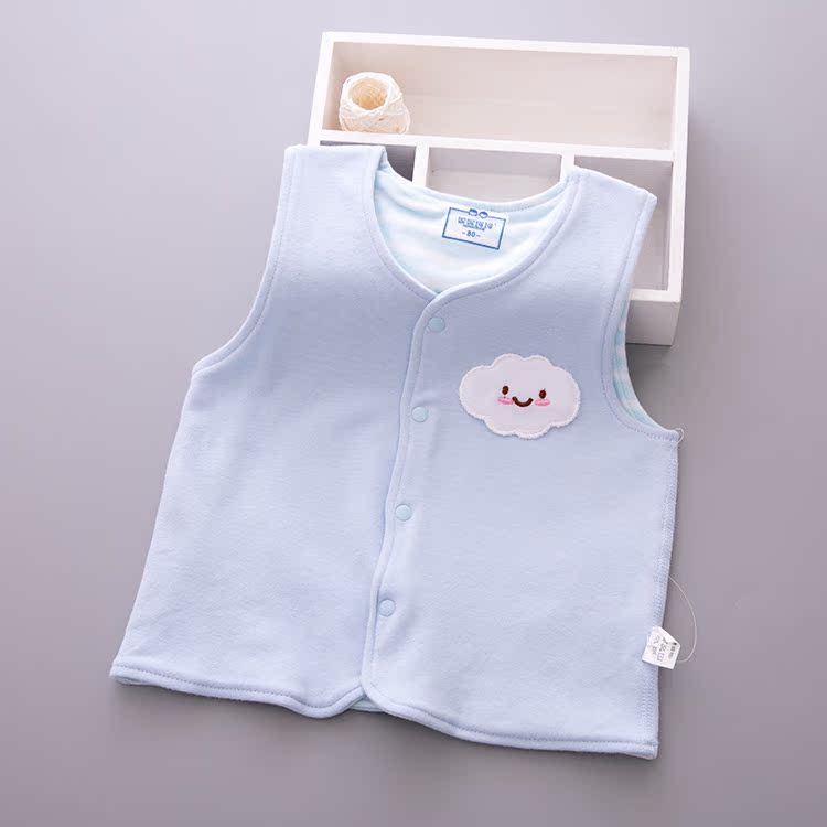 Áo len mỏng cho bé trai mùa xuân và mùa thu bé trai cardigan nữ bé nhỏ vest vai bé bông vest hai mặt ghi le jean cá tính cho bé