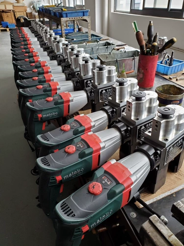 AC Электрический скосчик на внешний зажимной трубе Скочительская машина из нержавеющей стали Грузовилочный момент