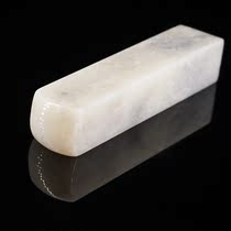 Changshan Pure frozen seal Fangzhang Jinshi Seal carving crystal(Shoushan Stone Qingtian Stone Bahrain Stone)