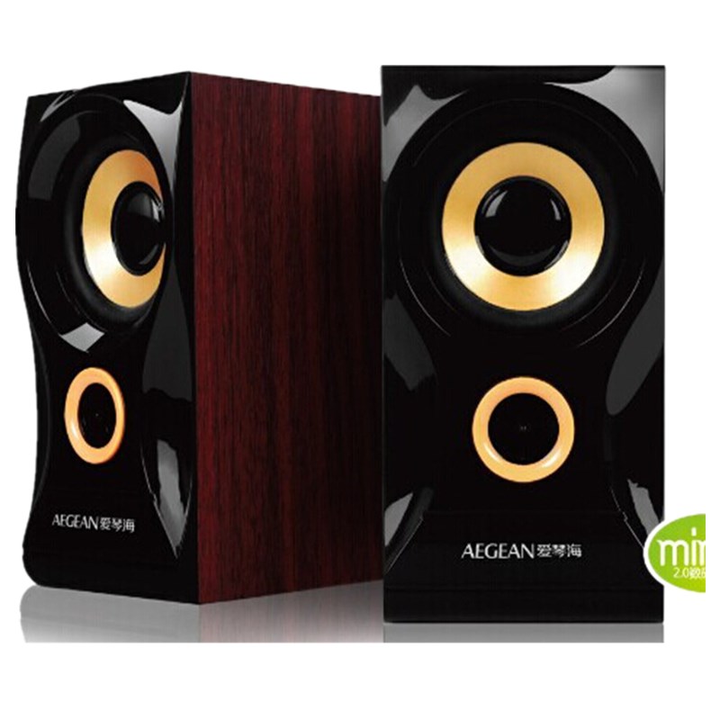 Love meritocratic multimedia sound wood sound 2 0 tracks Laptop desktop computer speaker Low sound cannons