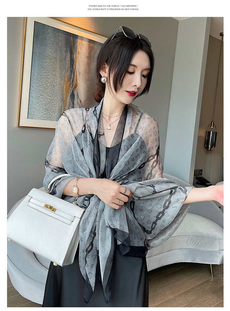 春秋外搭女款丝巾夏季薄款今年流行2022新款围巾防晒披肩冬季纱巾详情5