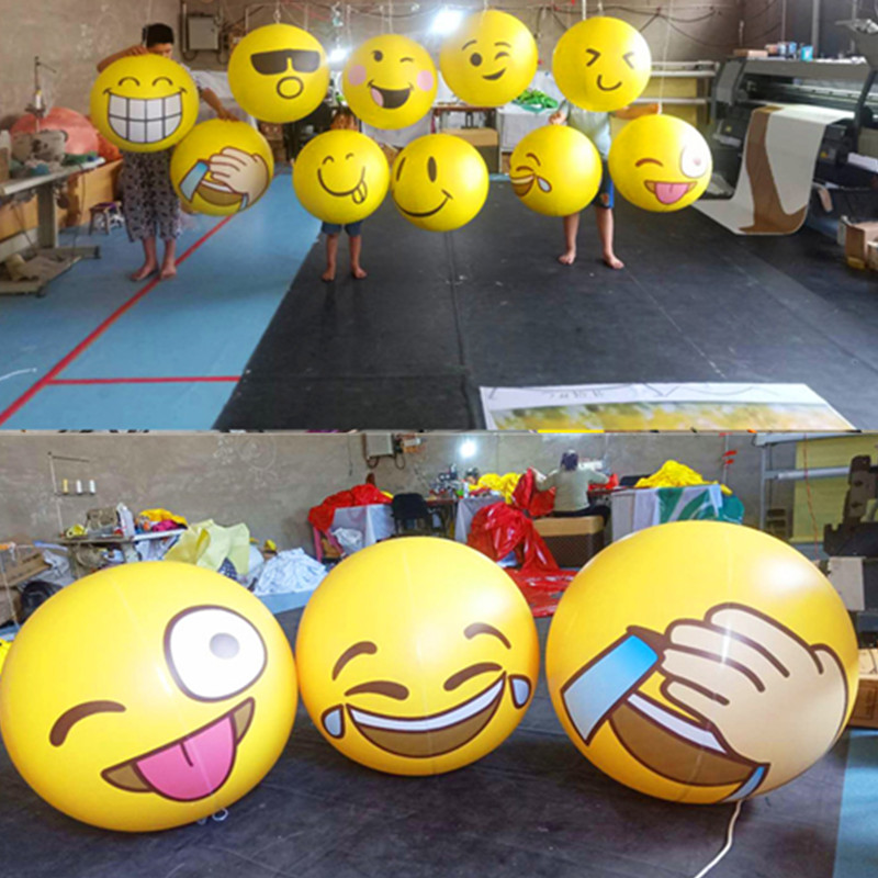 Inflatable planet PVC closed-off moon hanging luminous expression Nine large planets rising empty and smiling face comfy air die-Taobao