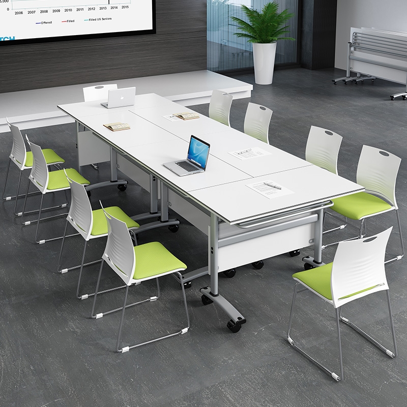 Training table and chair combination foldable training institution table strip double desk long table splicing conference table