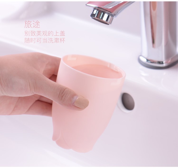 Du lịch rửa chén bàn chải đánh răng hộp kem đánh răng khăn di động đặt đa mục đích du lịch rửa túi nước súc miệng cốc - Rửa sạch / Chăm sóc vật tư túi trong suốt đựng mỹ phẩm