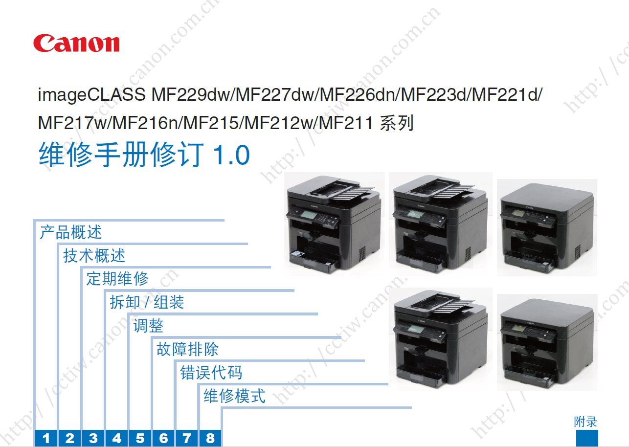 Manual Canon MF 229dw 227dw 226dn 223d 221d All Repair