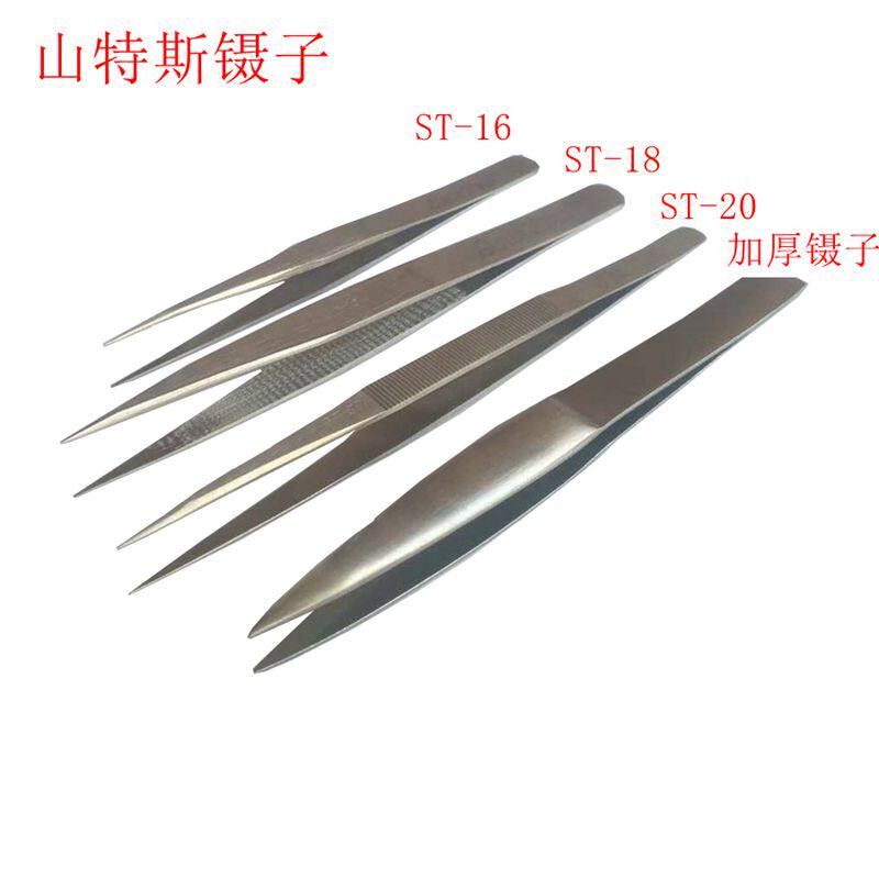 Electronic repair ornaments Welding pointed tweezers plucking tools stainless steel antistatic thickened Mountain Tweezers