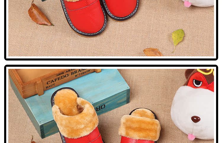Chaussons enfants en cuir MISS pour hiver - semelle tendon - Ref 1018081 Image 39