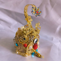 Taoist Supplies Taoist High Gong Hat Tai Chi Lotus Crown Crystal Crown Cloisonné Lotus Crown Flying Dragon Crown
