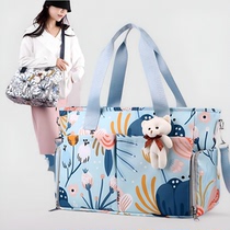 Fashionable Mummy Bag One Shoulder Portable Mommy Tote Bag 2023 Summer New Mummy Bag Bag Mother and Baby Bag Anti-