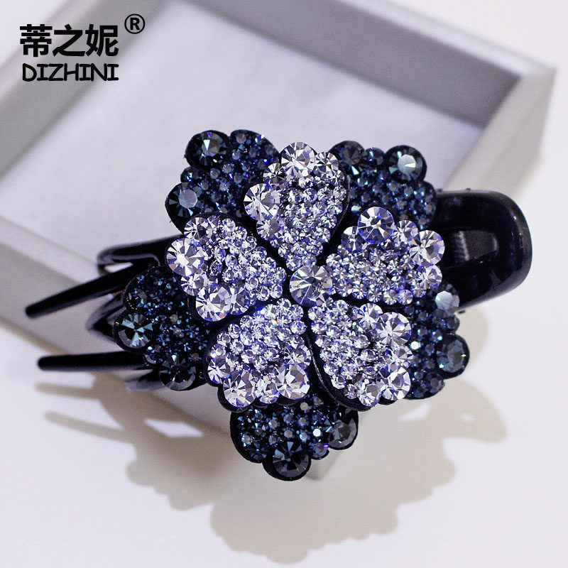Han Edition New Pint Water Drill Flower Duckbill Clip Adult Disc Hair Grab Clip Korea Elegant Hair Clip Hair Clip Hair Clip Head Decoration Ornament