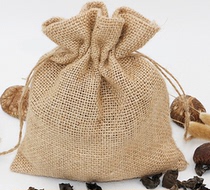 Yellow burlap bag fine sack bag rope environmental protection cotton sack bag style custom-made spot