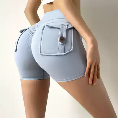 Peach overs tight-fitting shorts women's high waist stretch sexy hips styling yoga pants quick-dry running fitness pants Spring