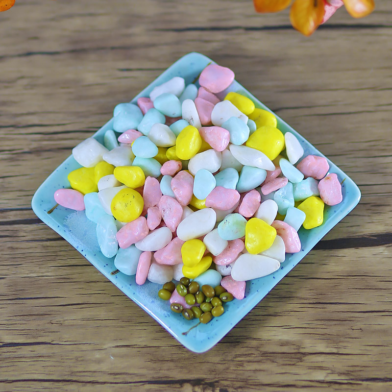 1 catty of small stones, colorful stones, colored stones, succulents, flowers, potted paving stones, fish tanks, decorative landscaping stones