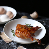 Hua worm with a chapter (4 pieces) 5 inch 7 5 inch 8 inch deep plate household soup plate pure white colorful lead-free bone china