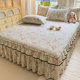 New A-Class Bed Skirt, Single Piece, Solid Color, Pure Cotton, Double-Layer Lace, Princess Style, Suitable for All Seasons, Fitted Sheet Cover, Three or Four-Piece Set 4