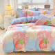 100% Pure Cotton Four-Piece Set, Thickened Bed Sheet and Duvet Cover, Student Dormitory Single Cartoon Bedding Three-Piece Set 4