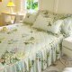 Thickened Pure Cotton Quilted Bed Skirt Style Bed Cover Dust Cover Single Piece Winter All-Cotton Non-Slip Fitted Sheet 1. 51.8m