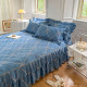 Thickened Quilted Bed Skirt Style Pure Cotton Bed Cover Dustproof Single Piece 1. 51.8m All-Cotton Bed Cover Non-Slip Fitted Sheet with Skirt