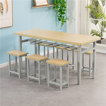BBQ Fast Restaurant Snackshop Table Economic Breakfast Shop Large row dining table and chair rectangular